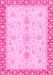 Machine Washable Oriental Pink Traditional Rug, wshabs3607pnk