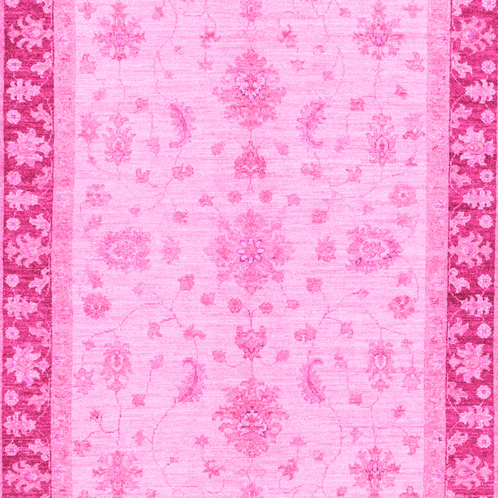 Machine Washable Oriental Pink Traditional Rug, wshabs3607pnk