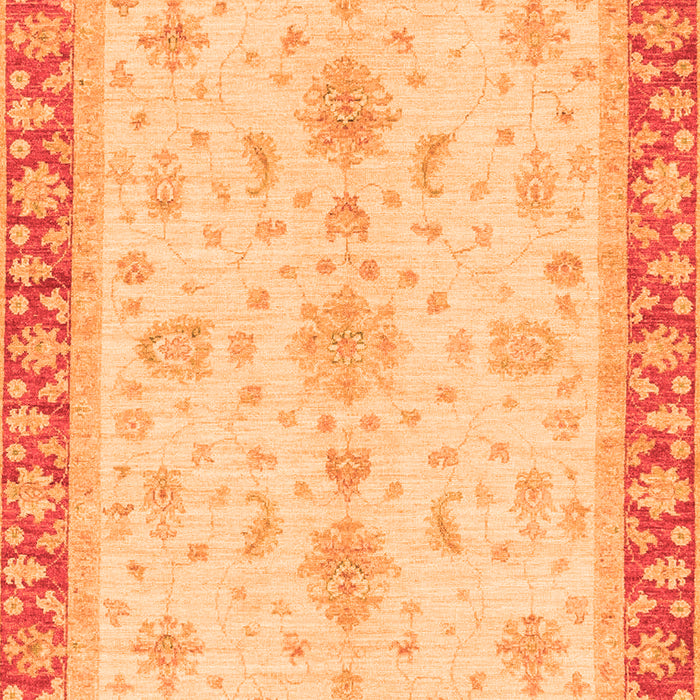 Machine Washable Oriental Orange Traditional Area Rugs, wshabs3607org