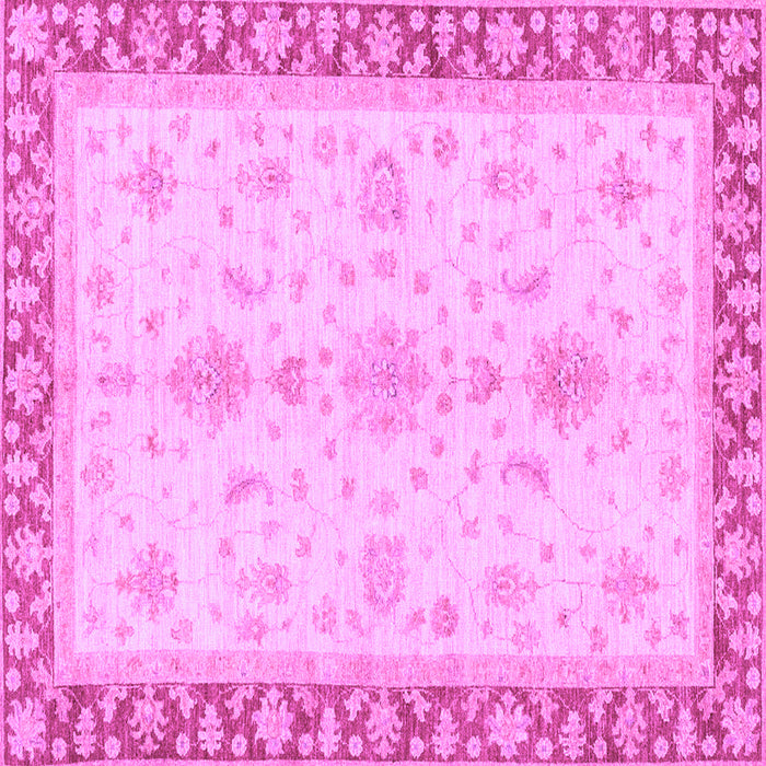 Square Machine Washable Oriental Purple Traditional Area Rugs, wshabs3607pur