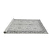 Sideview of Machine Washable Oriental Gray Traditional Rug, wshabs3607gry