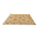 Sideview of Machine Washable Abstract Yellow Rug, wshabs3608