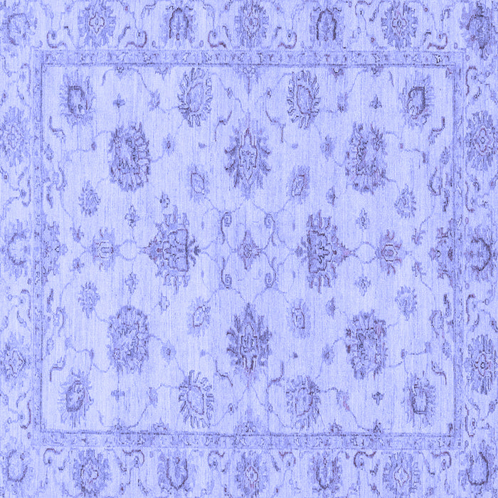 Square Oriental Blue Traditional Rug, abs3608blu