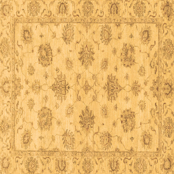 Square Oriental Brown Traditional Rug, abs3608brn