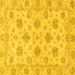 Square Oriental Yellow Traditional Rug, abs3608yw