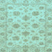 Square Oriental Light Blue Traditional Rug, abs3608lblu