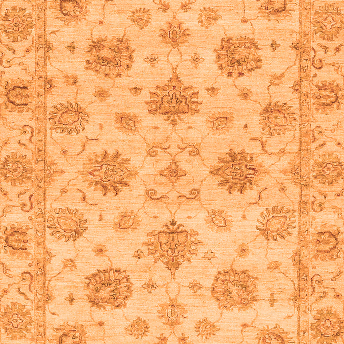 Machine Washable Oriental Orange Traditional Area Rugs, wshabs3608org