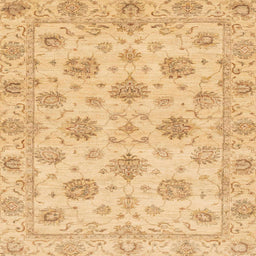 Square Abstract Yellow Oriental Rug, abs3608