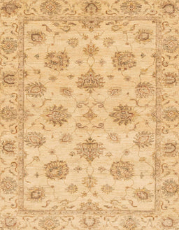 Machine Washable Abstract Yellow Rug, wshabs3608