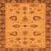 Square Oriental Orange Traditional Rug, abs3609org