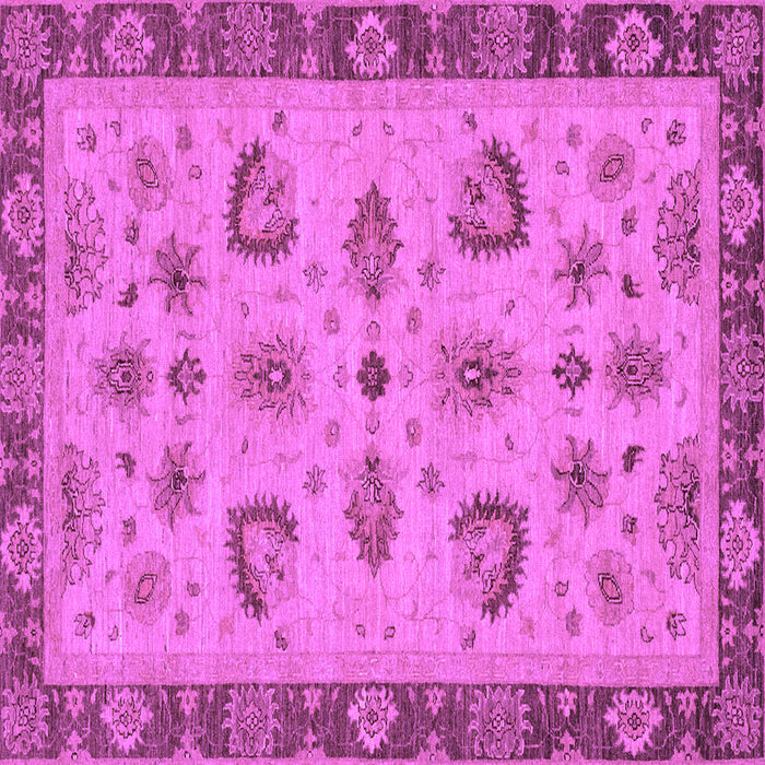 Square Machine Washable Oriental Purple Traditional Area Rugs, wshabs3609pur