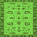 Square Oriental Green Traditional Rug, abs3609grn