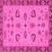 Square Oriental Pink Traditional Rug, abs3609pnk