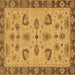 Square Machine Washable Oriental Brown Traditional Rug, wshabs3609brn