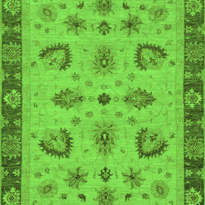 Machine Washable Oriental Green Traditional Area Rugs, wshabs3609grn