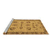 Sideview of Machine Washable Oriental Brown Traditional Rug, wshabs3609brn