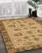 Machine Washable Abstract Orange Rug in a Family Room, wshabs3609