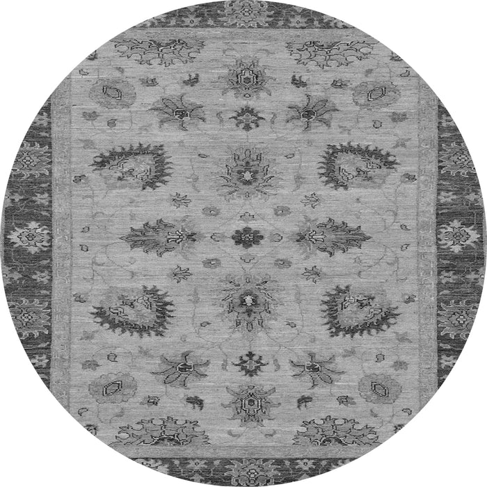 Round Oriental Gray Traditional Rug, abs3609gry