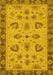 Machine Washable Oriental Yellow Traditional Rug, wshabs3609yw