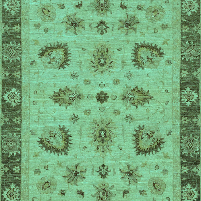 Machine Washable Oriental Turquoise Traditional Area Rugs, wshabs3609turq