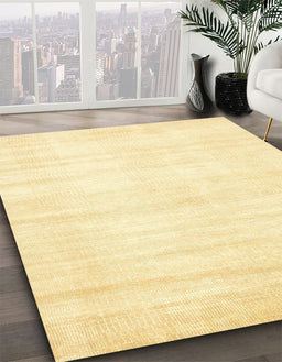 Abstract Mustard Yellow Solid Rug in Family Room, abs360