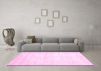 Machine Washable Solid Pink Modern Rug, wshabs360pnk