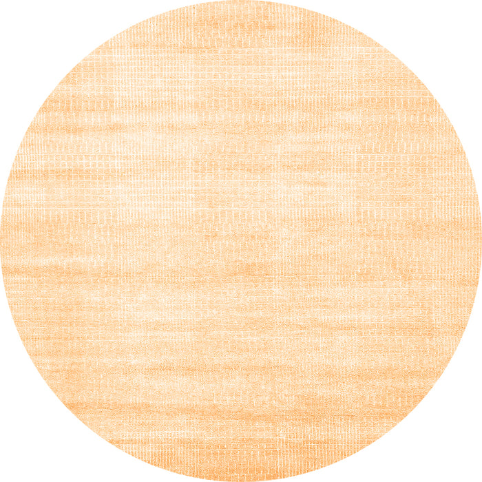 Round Solid Orange Modern Rug, abs360org