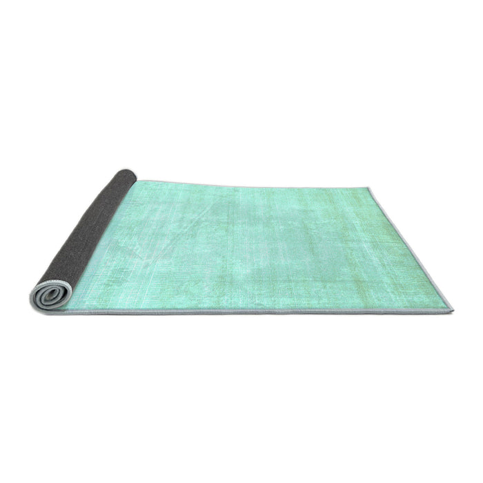 Sideview of Solid Light Blue Modern Rug, abs360lblu