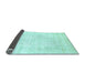 Sideview of Solid Light Blue Modern Rug, abs360lblu