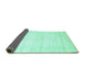 Sideview of Solid Turquoise Modern Rug, abs360turq