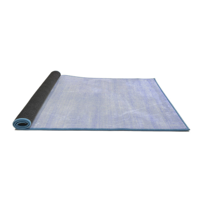 Sideview of Solid Blue Modern Rug, abs360blu