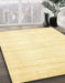Machine Washable Abstract Mustard Yellow Rug in a Family Room, wshabs360