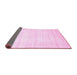 Sideview of Solid Pink Modern Rug, abs360pnk