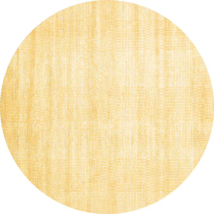 Round Machine Washable Solid Brown Modern Rug, wshabs360brn