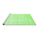 Sideview of Machine Washable Solid Green Modern Area Rugs, wshabs360grn