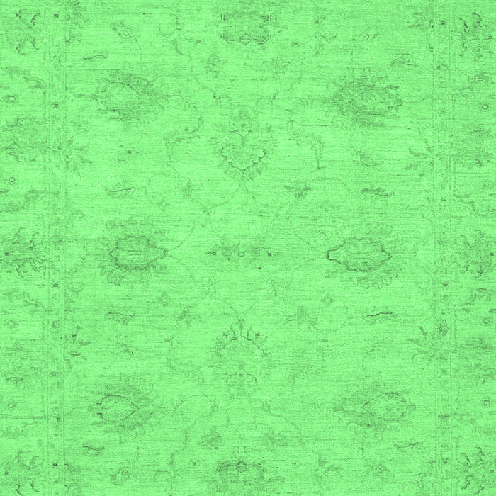 Machine Washable Oriental Emerald Green Traditional Area Rugs, wshabs3610emgrn