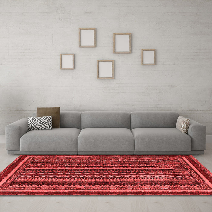 Country Red Washable Rugs