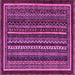 Square Southwestern Purple Country Rug, abs3611pur