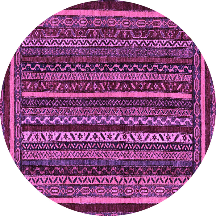 Round Southwestern Purple Country Rug, abs3611pur