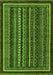 Machine Washable Southwestern Green Country Area Rugs, wshabs3611grn