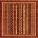 Square Southwestern Orange Country Rug, abs3611org