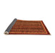 Sideview of Southwestern Orange Country Rug, abs3611org