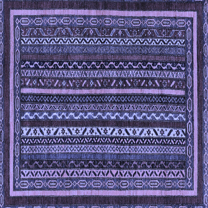 Square Machine Washable Southwestern Blue Country Rug, wshabs3611blu