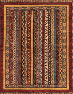 Abstract Saffron Red Southwestern Rug, abs3611