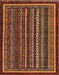 Abstract Saffron Red Southwestern Rug, abs3611