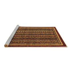 Sideview of Machine Washable Southwestern Brown Country Rug, wshabs3611brn
