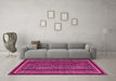 Machine Washable Southwestern Pink Country Rug in a Living Room, wshabs3611pnk