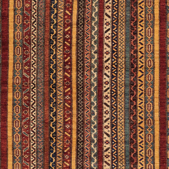 Machine Washable Abstract Saffron Red Rug, wshabs3611