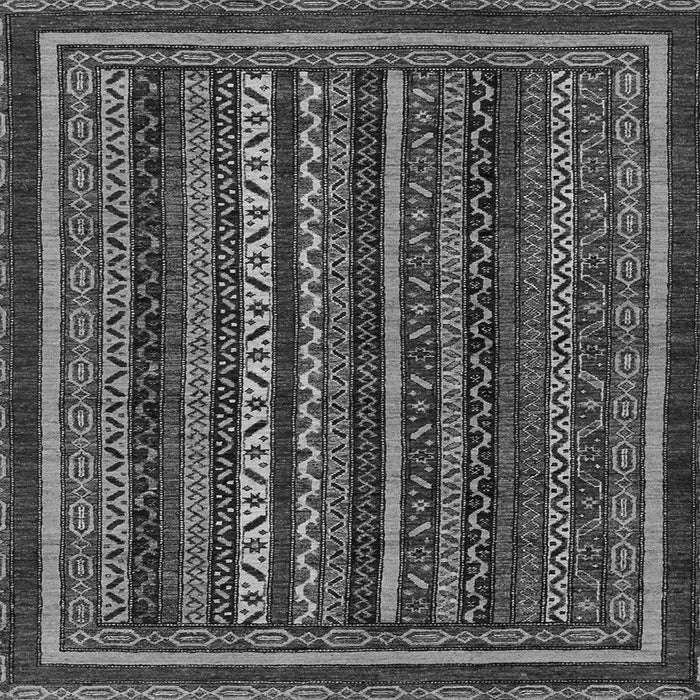 Square Southwestern Gray Country Rug, abs3611gry