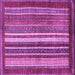 Square Machine Washable Abstract Purple Modern Area Rugs, wshabs3612pur